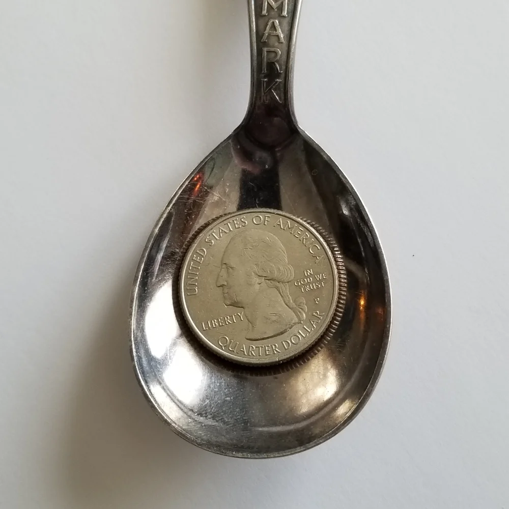 Vintage Denmark spoon silver plate Danmark Dybbol Molle Dana Souvenir